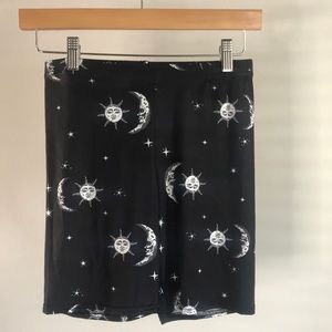Moon and sun bike shorts